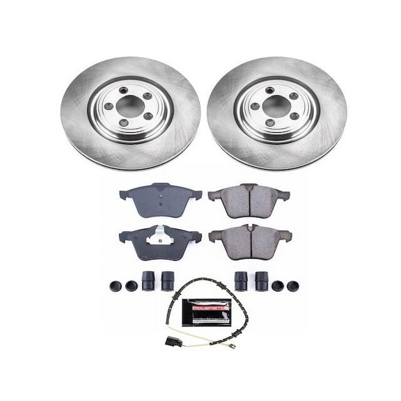 Front Brake Pad and Rotor Kit - Compatible with 2010 - 2015 Jaguar XK 2011 2012 2013 2014