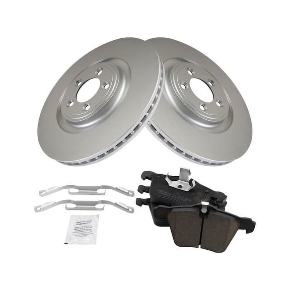 Front Brake Pad and Rotor Kit - Compatible with 2010 - 2015 Jaguar XK 2011 2012 2013 2014