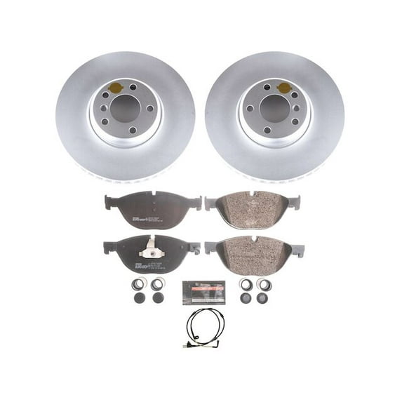 Front Brake Pad and Rotor Kit - Compatible with 2010 - 2017 BMW 535i GT 2011 2012 2013 2014 2015 2016