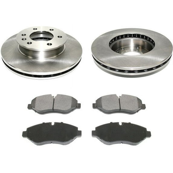 Front Brake Pad and Rotor Kit - Compatible with 2010 - 2018 Mercedes-Benz Sprinter 2500 2011 2012 2013 2014 2015 2016 2017