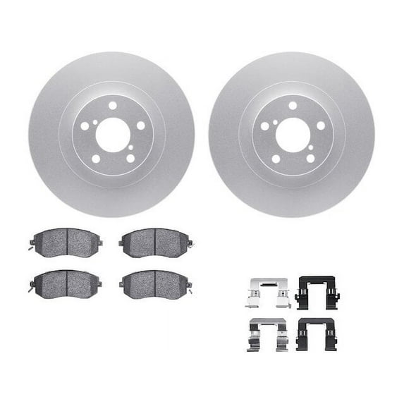 Front Brake Pad and Rotor Kit - Compatible with 2010 - 2018 Subaru Forester 2.5L H4 - Dynamic Friction