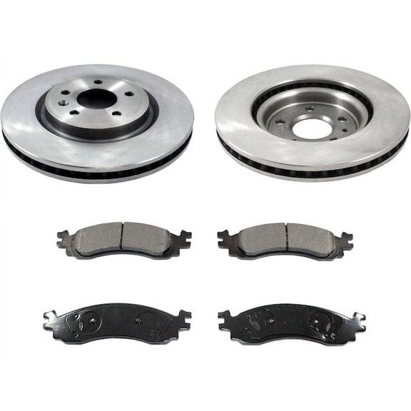 Front Brake Pad and Rotor Kit - Compatible with 2010 Ford Taurus SHO