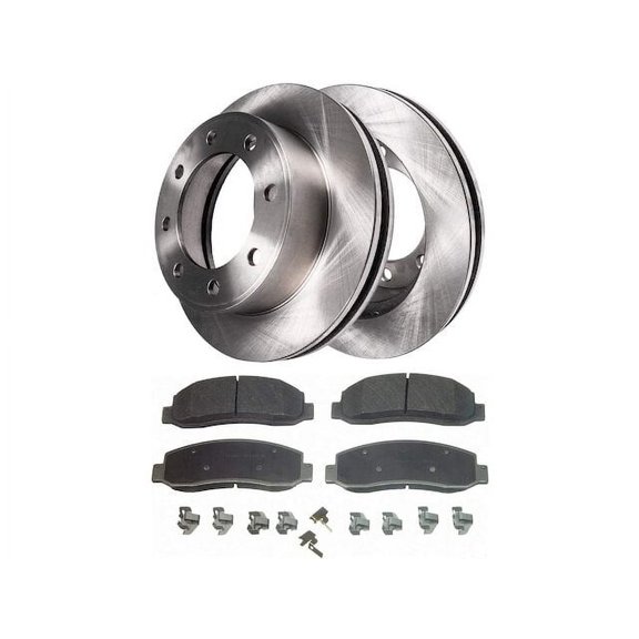 Front Brake Pad and Rotor Kit - Compatible with 2011 - 2012 Ford F-450 Super Duty