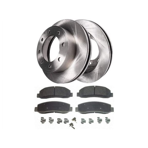Front Brake Pad and Rotor Kit - Compatible with 2011 - 2012 Ford F-450 Super Duty