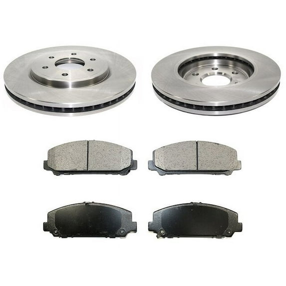 Front Brake Pad and Rotor Kit - Compatible with 2011 - 2012 Nissan Pathfinder 4.0L V6