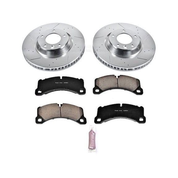 Front Brake Pad and Rotor Kit - Compatible with 2011 - 2013 Porsche Cayenne Base - Power Stop