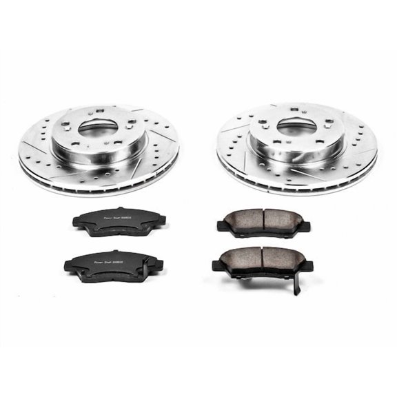 Front Brake Pad and Rotor Kit - Compatible with 2011 - 2015 Honda CR-Z - Power Stop