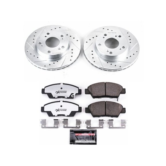 Front Brake Pad and Rotor Kit - Compatible with 2011 - 2015 Honda CR-Z - Power Stop