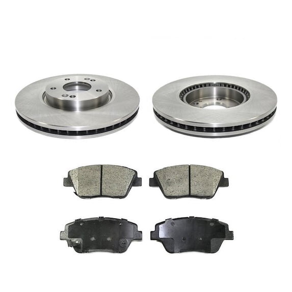 Front Brake Pad and Rotor Kit - Compatible with 2011 - 2015 Hyundai Sonata 2.4L 4-Cylinder 2012 2013 2014