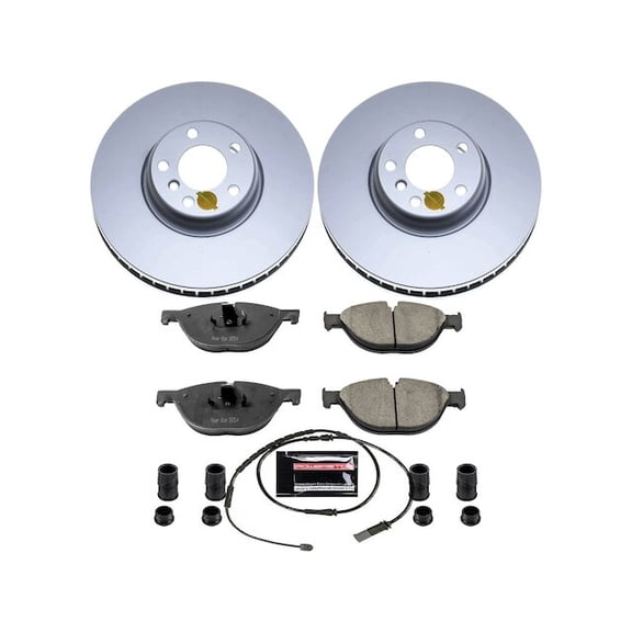 Front Brake Pad and Rotor Kit - Compatible with 2011 - 2016 BMW 550i xDrive 2012 2013 2014 2015