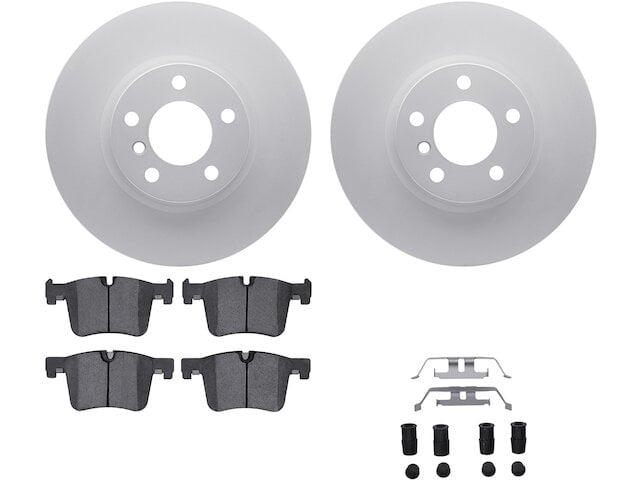 Detroit Axle 10-Piece Brake Kit For BMW X3 (2018-2022) - Front & Rear Rotors, Ceramic Pads, Hardware, Fluid