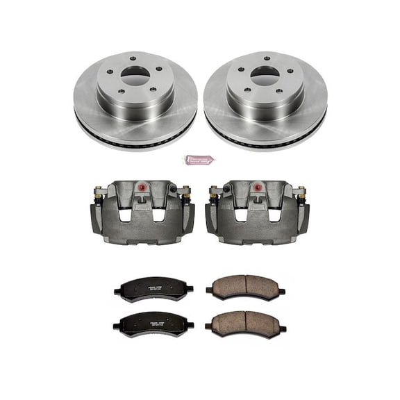 Front Brake Pad and Rotor Kit - Compatible with 2011 - 2018 Ram 1500 - Power Stop