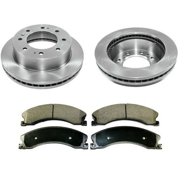 Front Brake Pad and Rotor Kit - Compatible with 2011 - 2019 GMC Sierra 3500 HD 2012 2013 2014 2015 2016 2017 2018