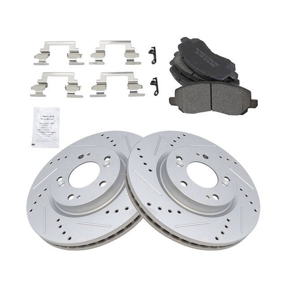 Front Brake Pad and Rotor Kit - Compatible with 2011 - 2021 Mitsubishi Outlander Sport 2012 2013 2014 2015 2016 2017 2018 2019 2020