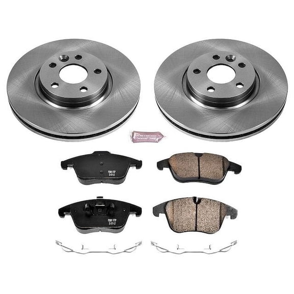 Front Brake Pad and Rotor Kit - Compatible with 2012 - 2015 Land Rover Range Rover Evoque 2013 2014