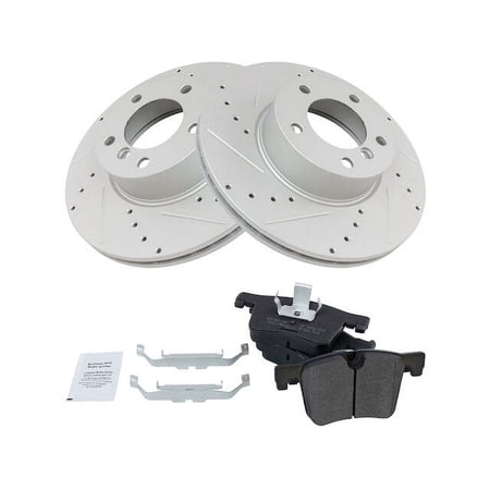 Front Brake Pad and Rotor Kit - Compatible with 2012 - 2016 BMW 328i 2013 2014 2015