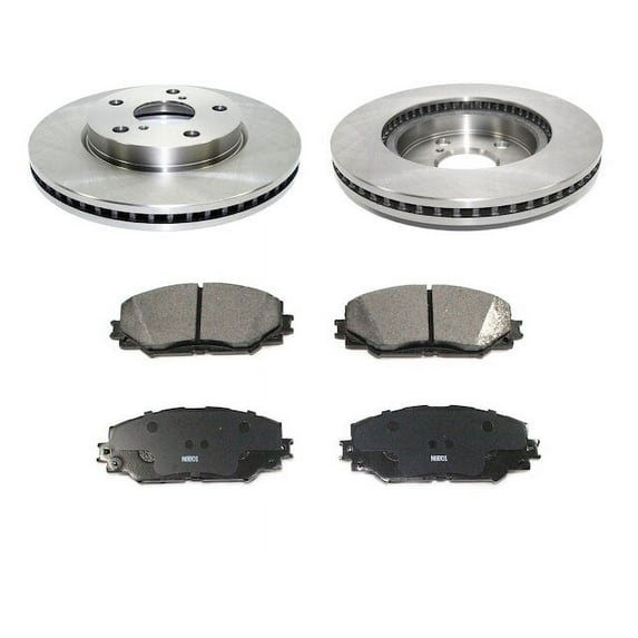 Front Brake Pad and Rotor Kit - Compatible with 2012 - 2017 Toyota Prius V 2013 2014 2015 2016