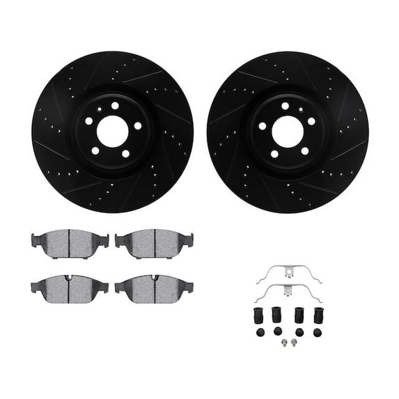 Front Brake Pad and Rotor Kit - Compatible with 2012 - 2018 Audi A7 Quattro Gas 2013 2014 2015 2016 2017