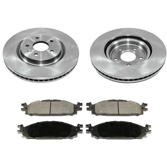 Front Brake Pad and Rotor Kit - Compatible with 2012 - 2019 Ford Flex 2013 2014 2015 2016 2017 2018