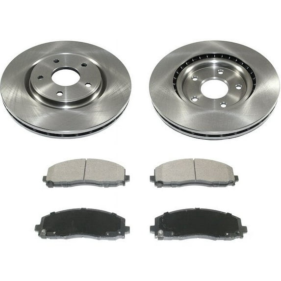 Front Brake Pad and Rotor Kit - Compatible with 2012 - 2020 Dodge Grand Caravan 2013 2014 2015 2016 2017 2018 2019