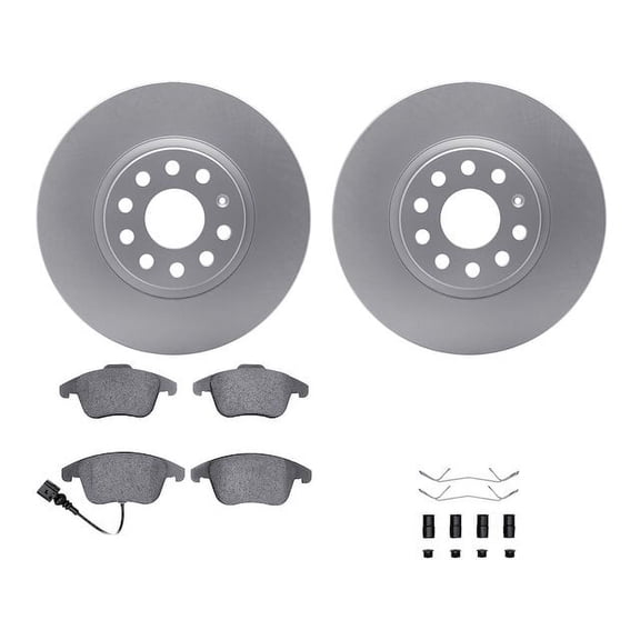 Front Brake Pad and Rotor Kit - Compatible with 2012 - 2020 Volkswagen Passat 2013 2014 2015 2016 2017 2018 2019