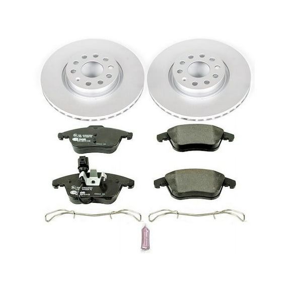 Front Brake Pad and Rotor Kit - Compatible with 2012 - 2020 Volkswagen Passat 2013 2014 2015 2016 2017 2018 2019