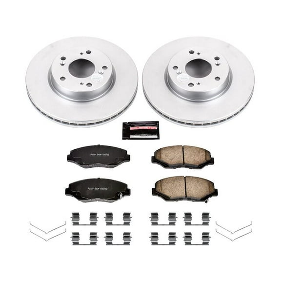 Front Brake Pad and Rotor Kit - Compatible with 2013 - 2014 Honda Fit BATTERY EV EV/BEV
