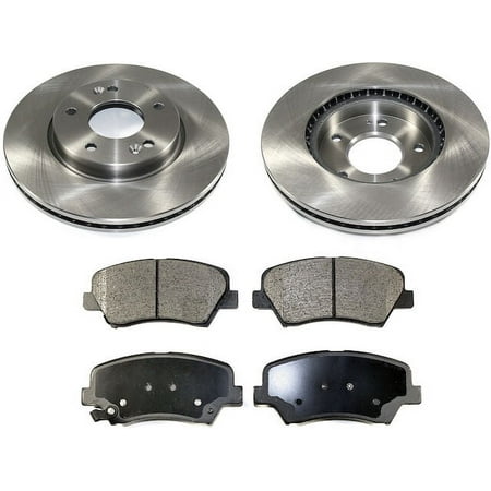 Front Brake Pad and Rotor Kit - Compatible with 2013 - 2014 Hyundai Elantra Coupe