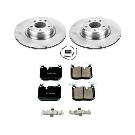 Front Brake Pad and Rotor Kit - Compatible with 2013 - 2015 BMW 335i xDrive F30 - Power Stop