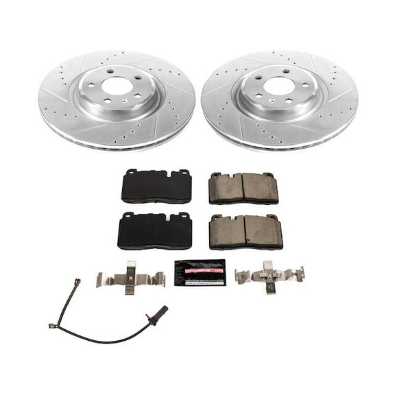Front Brake Pad and Rotor Kit - Compatible with 2013, 2016 - 2017 Audi Q5