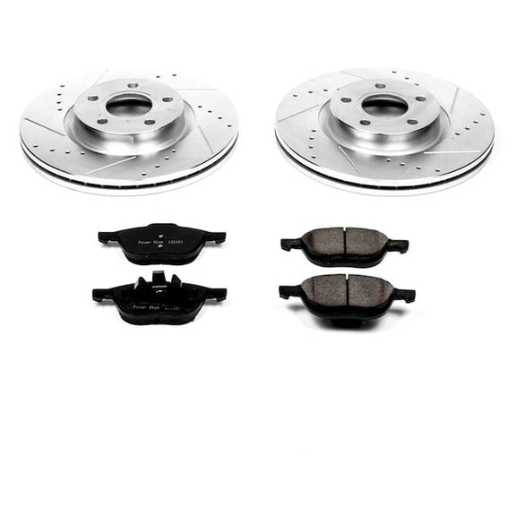 Front Brake Pad and Rotor Kit - Compatible with 2013 - 2017 Ford C-Max 2014 2015 2016