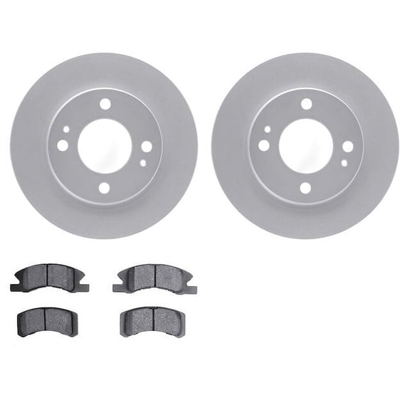 Front Brake Pad and Rotor Kit - Compatible with 2014 - 2015 Mitsubishi Mirage