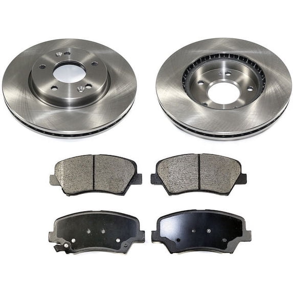 Front Brake Pad and Rotor Kit - Compatible with 2014 - 2016 Kia Forte Koup 2015