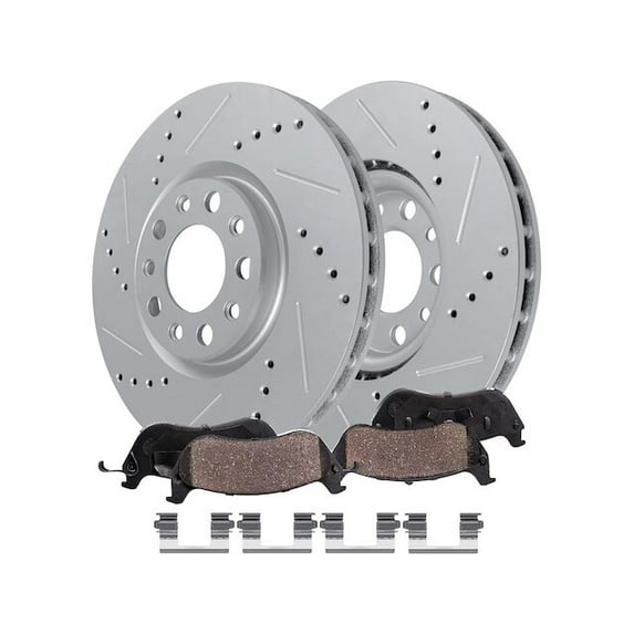 Front Brake Pad and Rotor Kit - Compatible with 2014 - 2022 Jeep Cherokee 2015 2016 2017 2018 2019 2020 2021