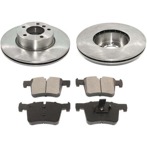 Front Brake Pad and Rotor Kit - Compatible with 2015 - 2016 BMW 428i Gran Coupe