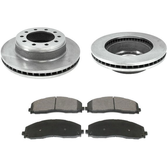 Front Brake Pad and Rotor Kit - Compatible with 2015 - 2016 Ford F-350 Super Duty 4WD