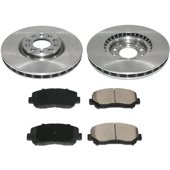 Front Brake Pad and Rotor Kit - Compatible with 2015 - 2017 Chrysler 200 2016