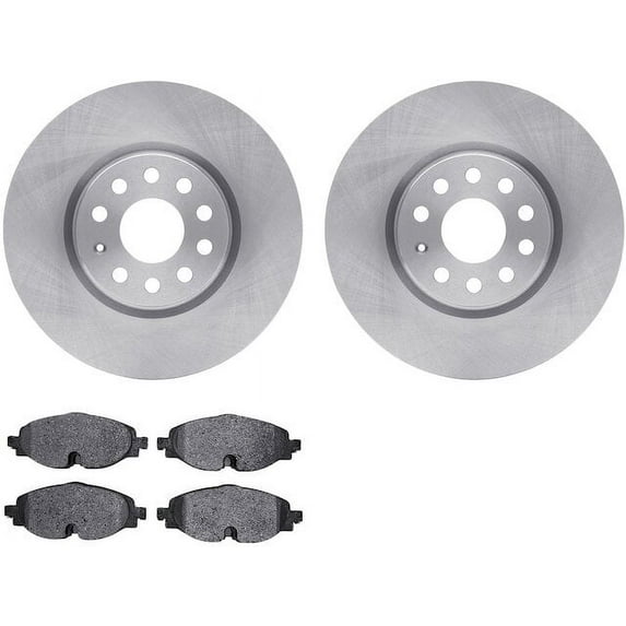 Front Brake Pad and Rotor Kit - Compatible with 2015 - 2020 Audi A3 GAS - Dynamic Friction