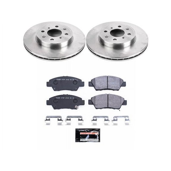 Front Brake Pad and Rotor Kit - Compatible with 2015 - 2020 Honda Fit 2016 2017 2018 2019