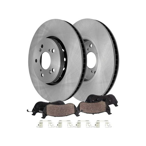 Front Brake Pad and Rotor Kit - Compatible with 2015 - 2020 Honda Fit 2016 2017 2018 2019