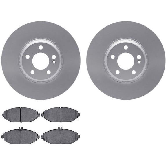 Front Brake Pad and Rotor Kit - Compatible with 2015 - 2023 Mercedes-Benz C300 - Dynamic Friction