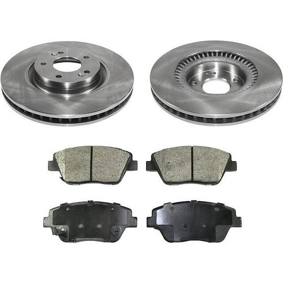 Front Brake Pad and Rotor Kit - Compatible with 2015 Kia Optima SX 2.4L 4-Cylinder