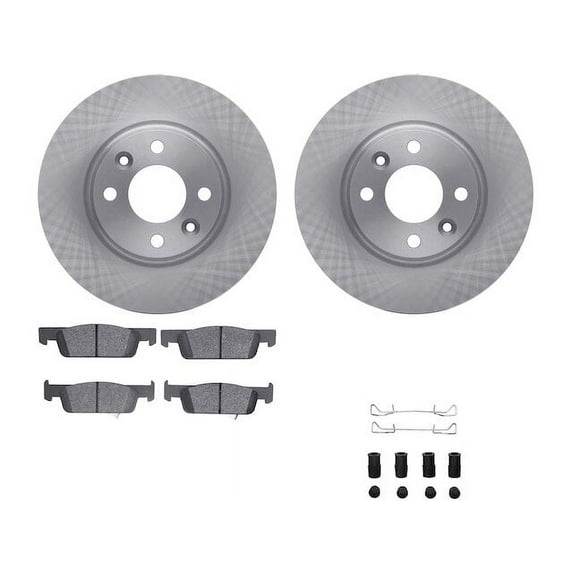 Front Brake Pad and Rotor Kit - Compatible with 2016 - 2018 Smart Fortwo 2017