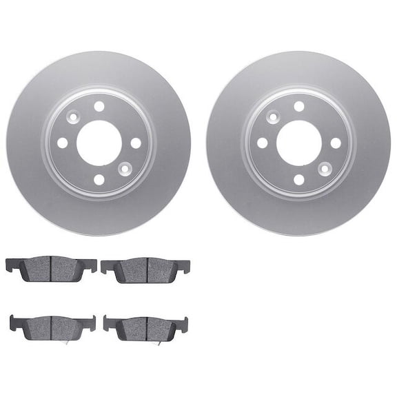 Front Brake Pad and Rotor Kit - Compatible with 2016 - 2018 Smart Fortwo - Dynamic Friction