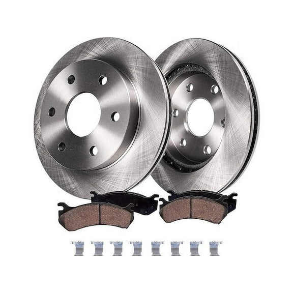 Front Brake Pad and Rotor Kit - Compatible with 2016 - 2023 Nissan TITAN XD 2017 2018 2019 2020 2021 2022