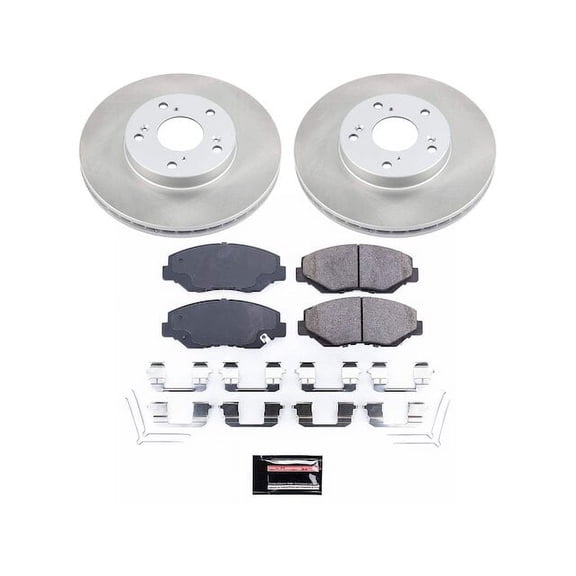 Front Brake Pad and Rotor Kit - Compatible with 2016 Honda CR-Z - Power Stop
