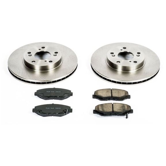 Front Brake Pad and Rotor Kit - Compatible with 2016 Honda CR-Z - Power Stop