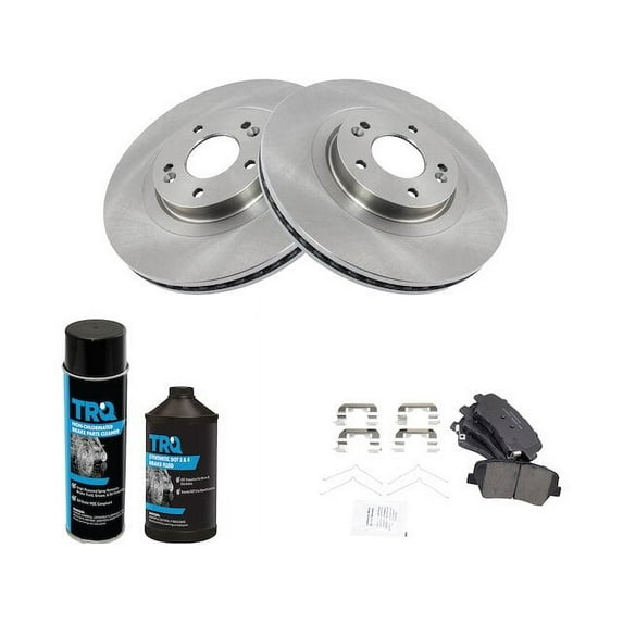 Front Brake Pad and Rotor Kit - Compatible with 2017 - 2018 Hyundai Santa Fe Sport