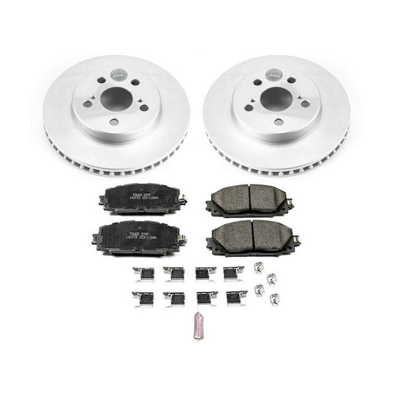 Front Brake Pad and Rotor Kit - Compatible with 2017 - 2019 Toyota Prius Prime 2018