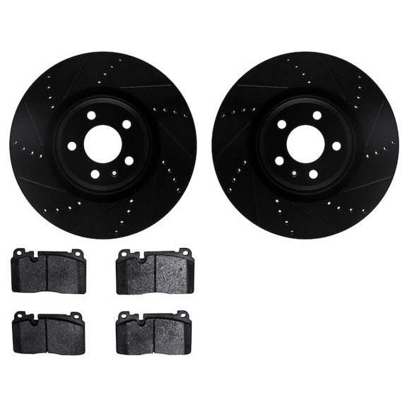 Front Brake Pad and Rotor Kit - Compatible with 2017 - 2020 Porsche Macan Base 2018 2019